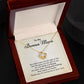 To My Bonus Mom Thank You For Loving Me As Your Own, 14k White Gold Stainless Steel Love Knot Necklace For Women
