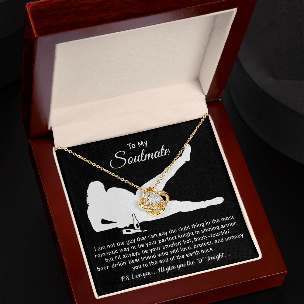 To My Soulmate From Husband Or Boyfriend - Gifts Your Wife or Girlfriend Love Knot Necklace