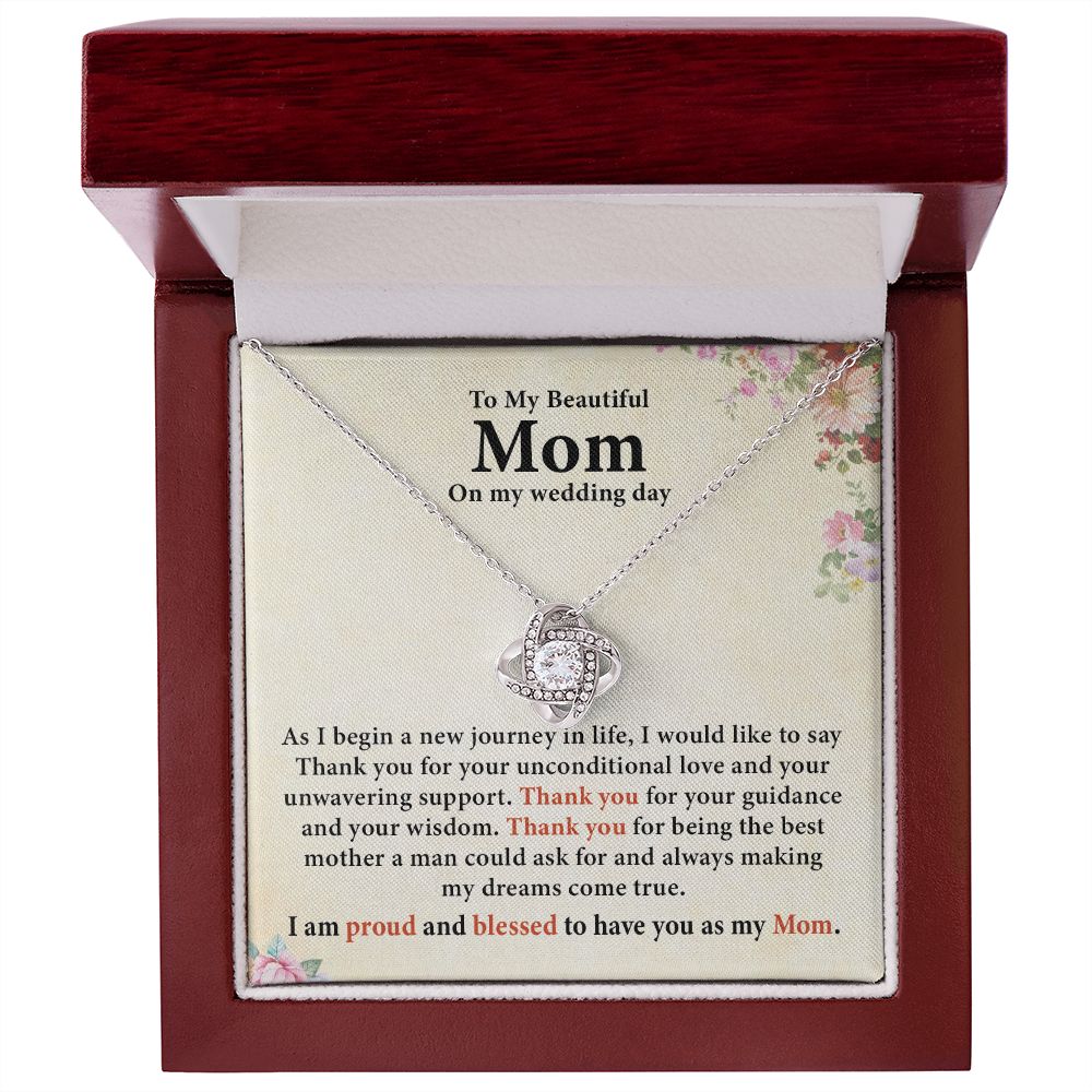 To My Beautiful Mom On My Wedding Day I Am Proud And Blessed To Have You As My Mom