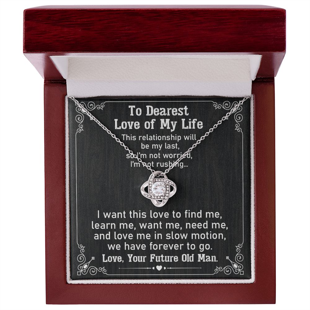 To My Love of My Life Necklace Gift With Message Card