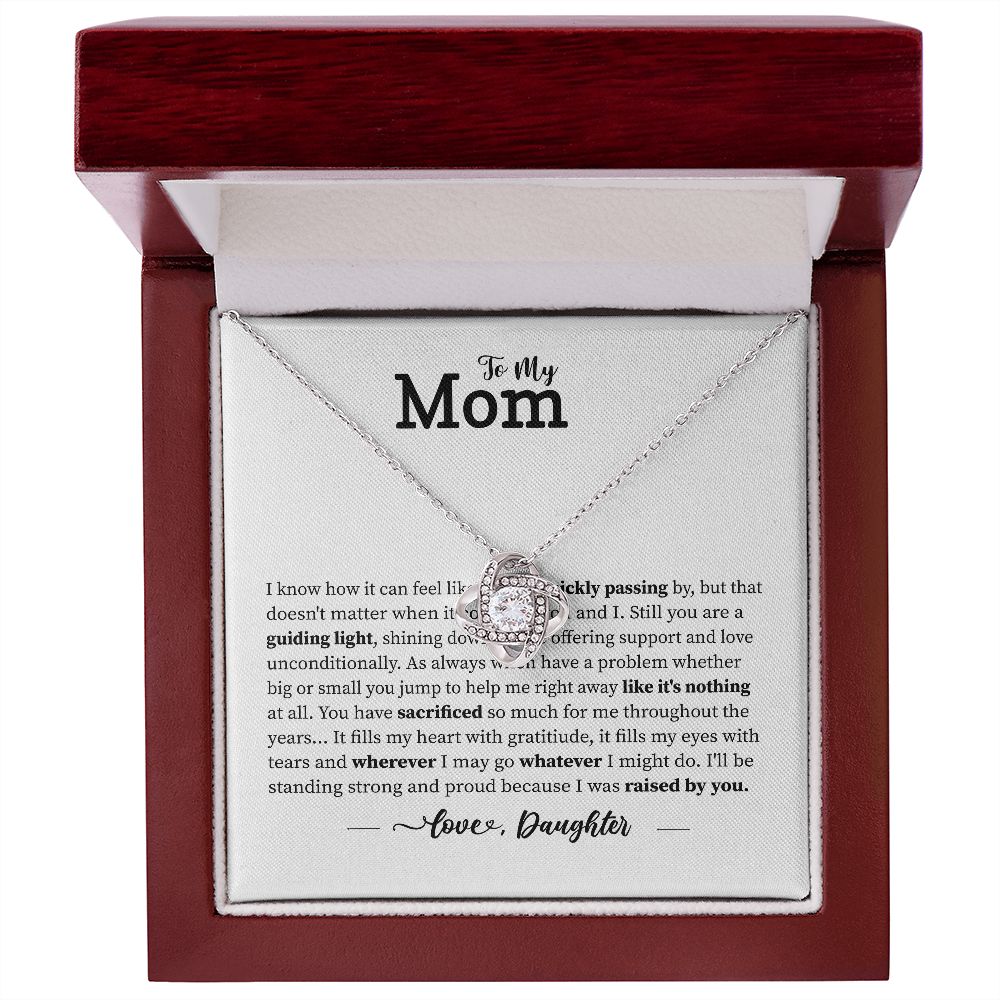 Daughter to Mom Necklace with Sentimental Message