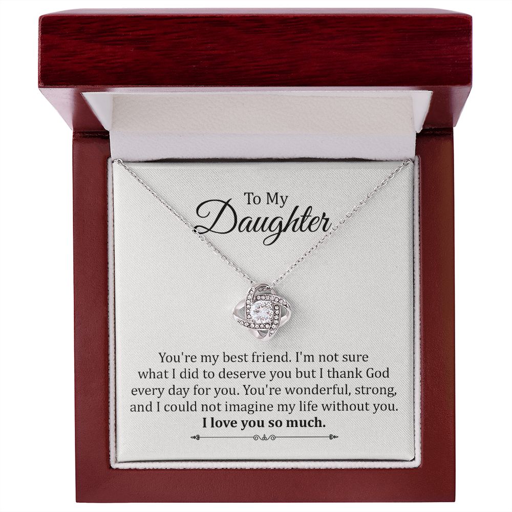 Daughter Necklace Gift from Mom with Love Note