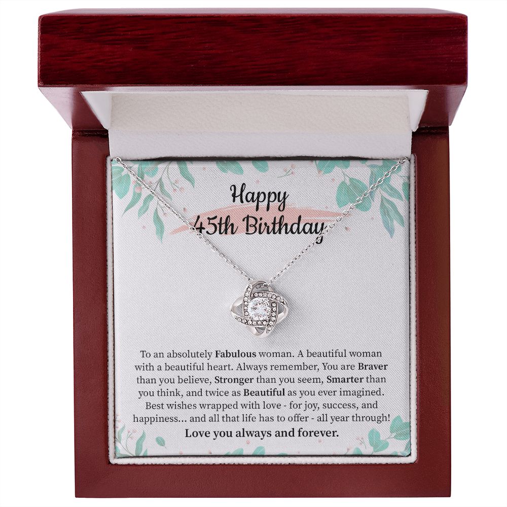 Happy 45th Birthday Necklace For Women