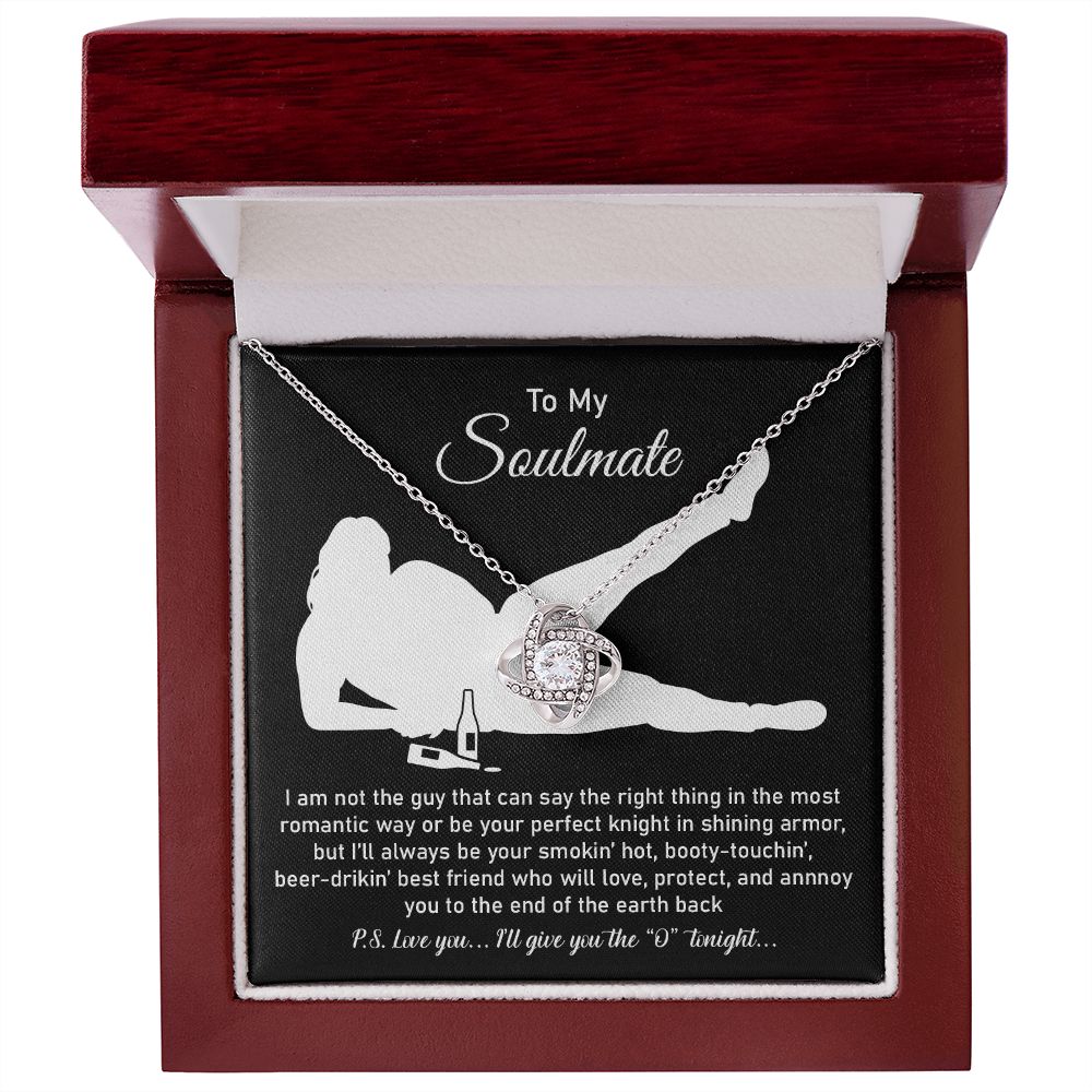 To My Soulmate From Husband Or Boyfriend - Gifts Your Wife or Girlfriend Love Knot Necklace