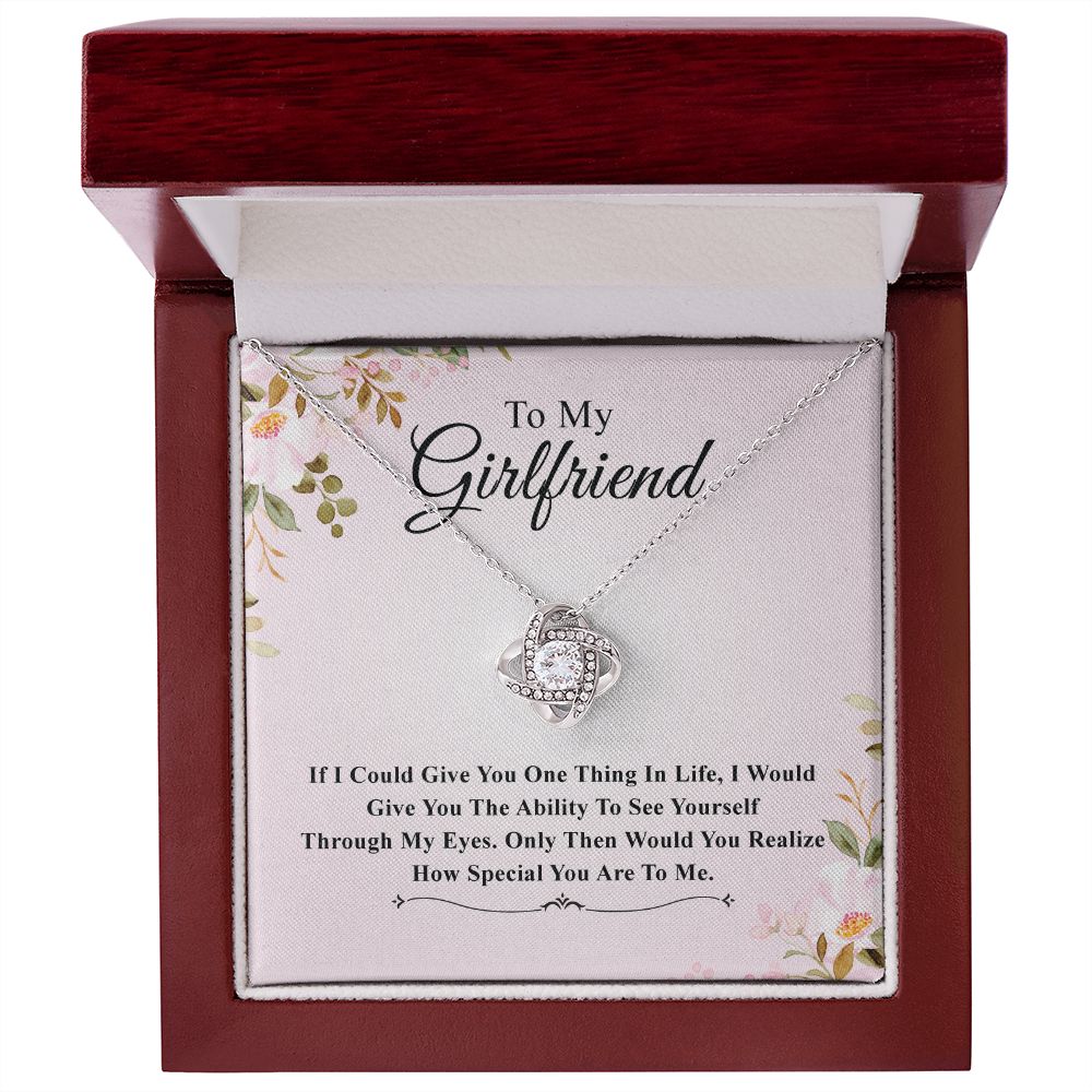 Girlfriend Necklace Gift with Emotional Eyes Message