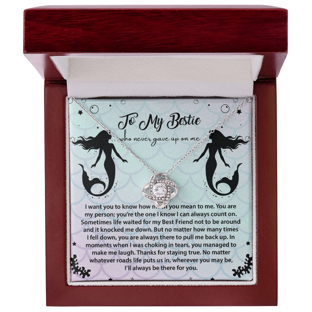 Best Friend Mermaid Necklace Gift with Long Message