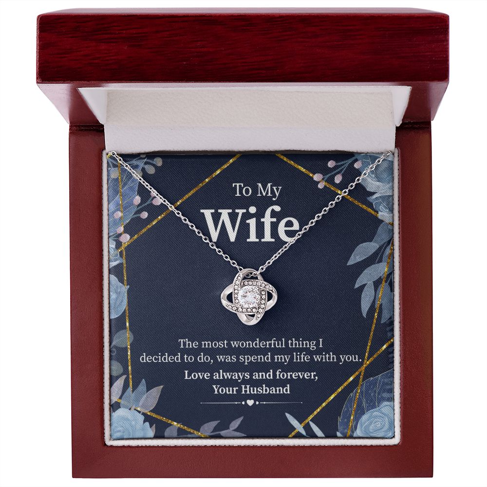Necklace Gift To My Wife: Love Always Forever From Husband - Jewelayer