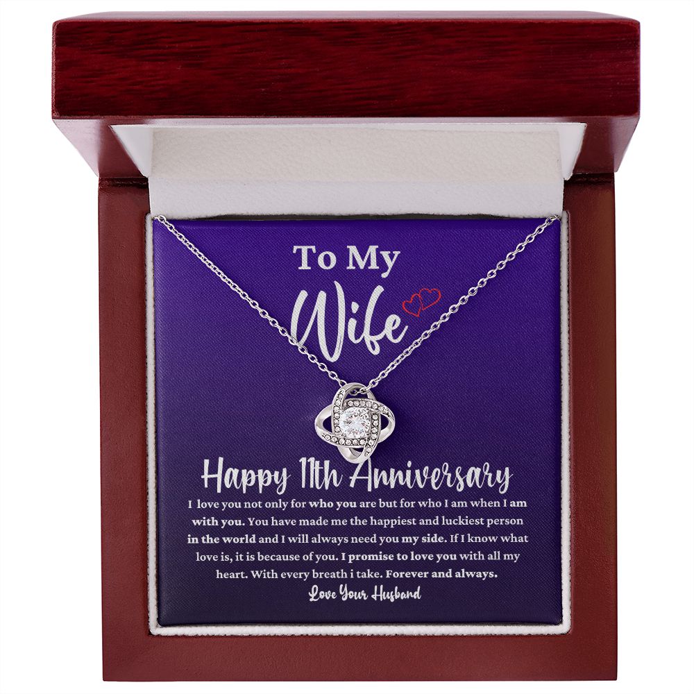 11th Anniversary Necklace Gift for Wife From Husband