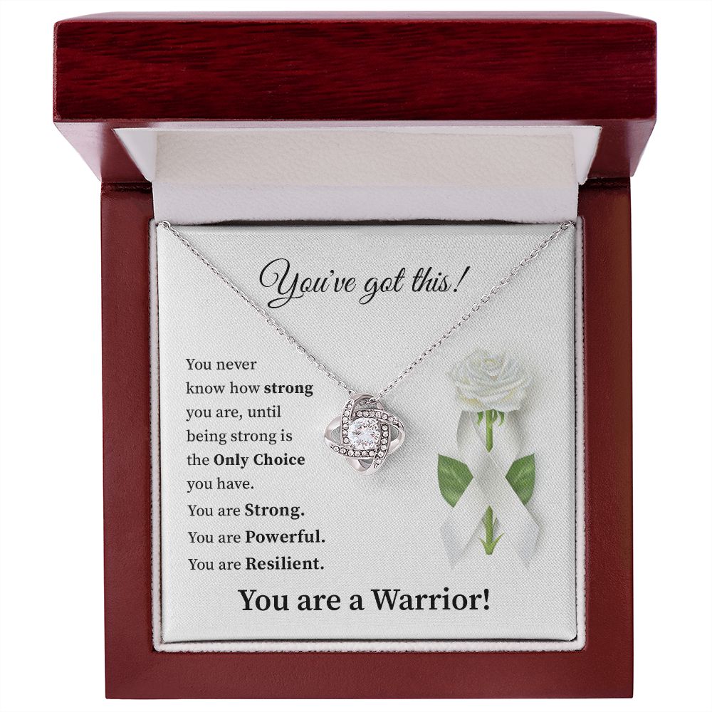 You Are a Warrior Necklace Gift – Inspirational Strength Jewelry