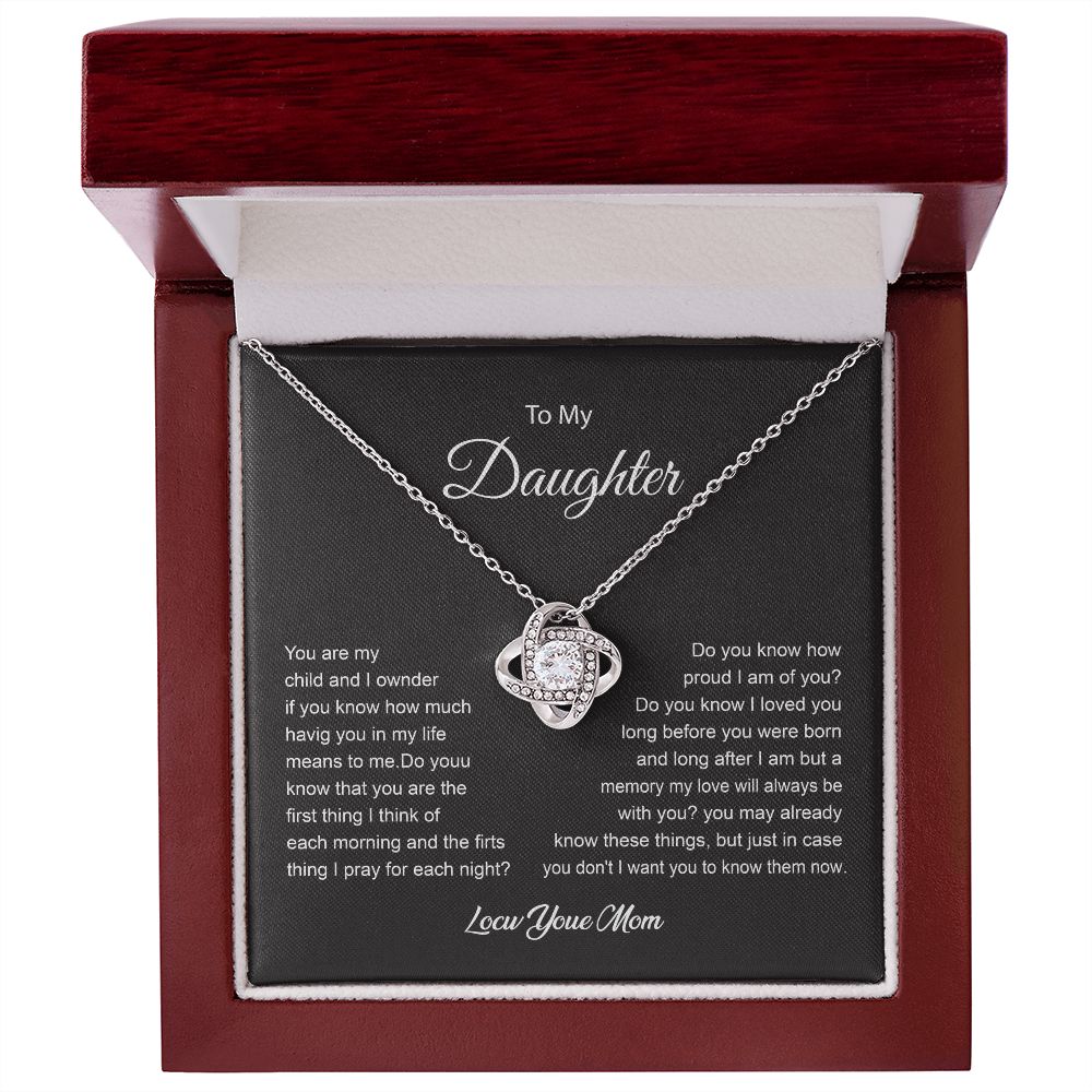 Heartfelt Message Necklace for Daughter from Mom