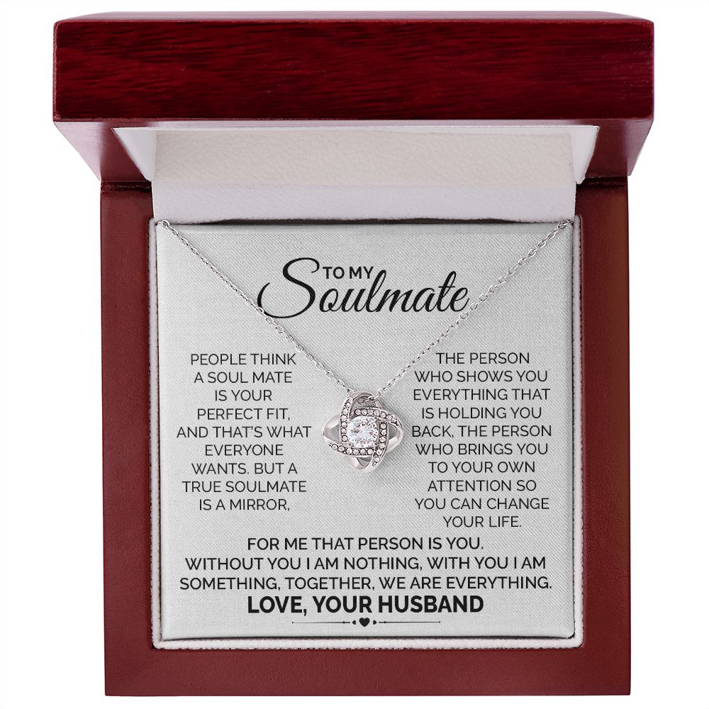 Soulmate Necklace Gift from Husband to Wife