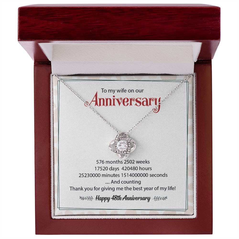 To My Wife On Our Happy 48th Anniversary Thank You For Give Me The Best Year Of My Life