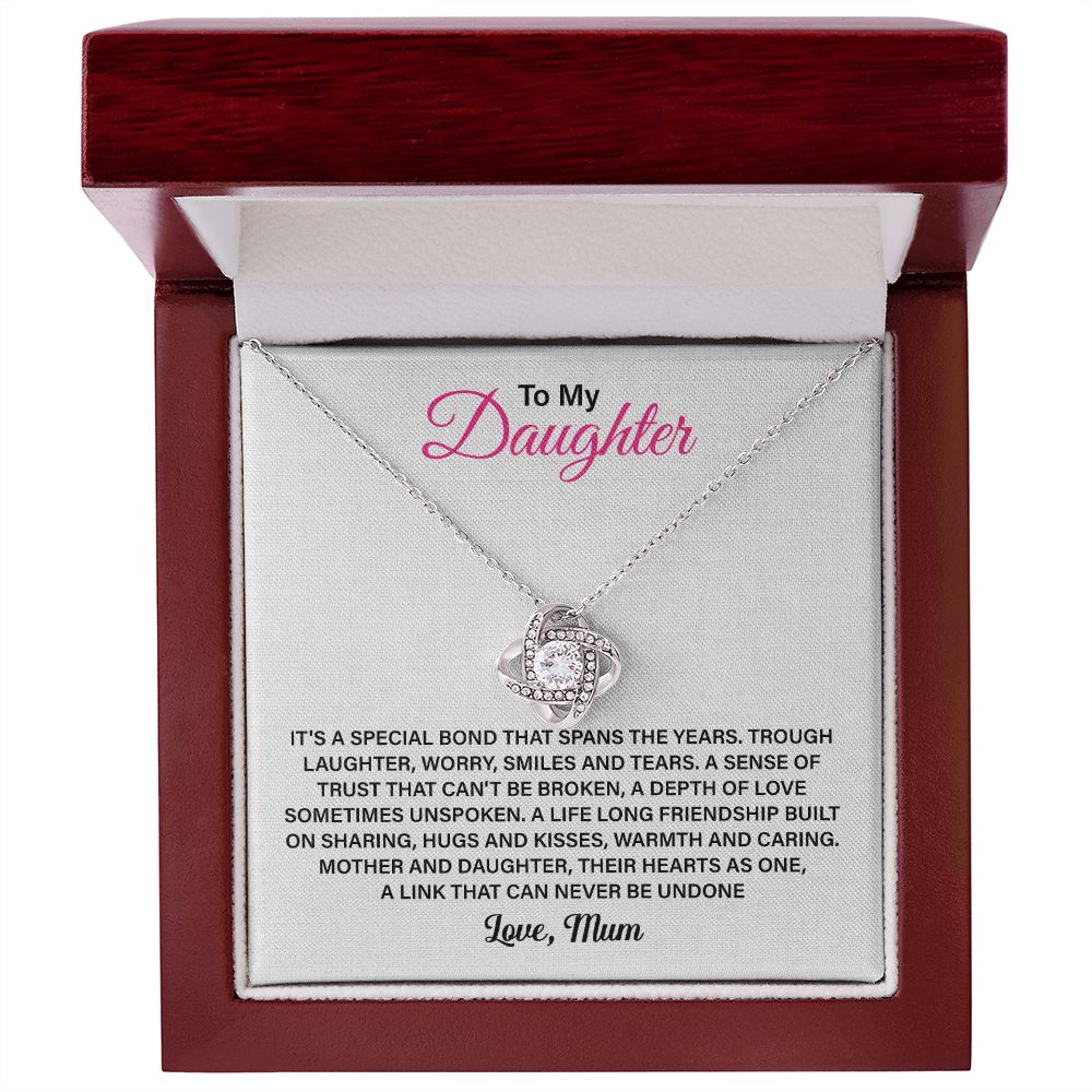 To My Daughter It's A Special Bond That Spans The Year Love , Mom