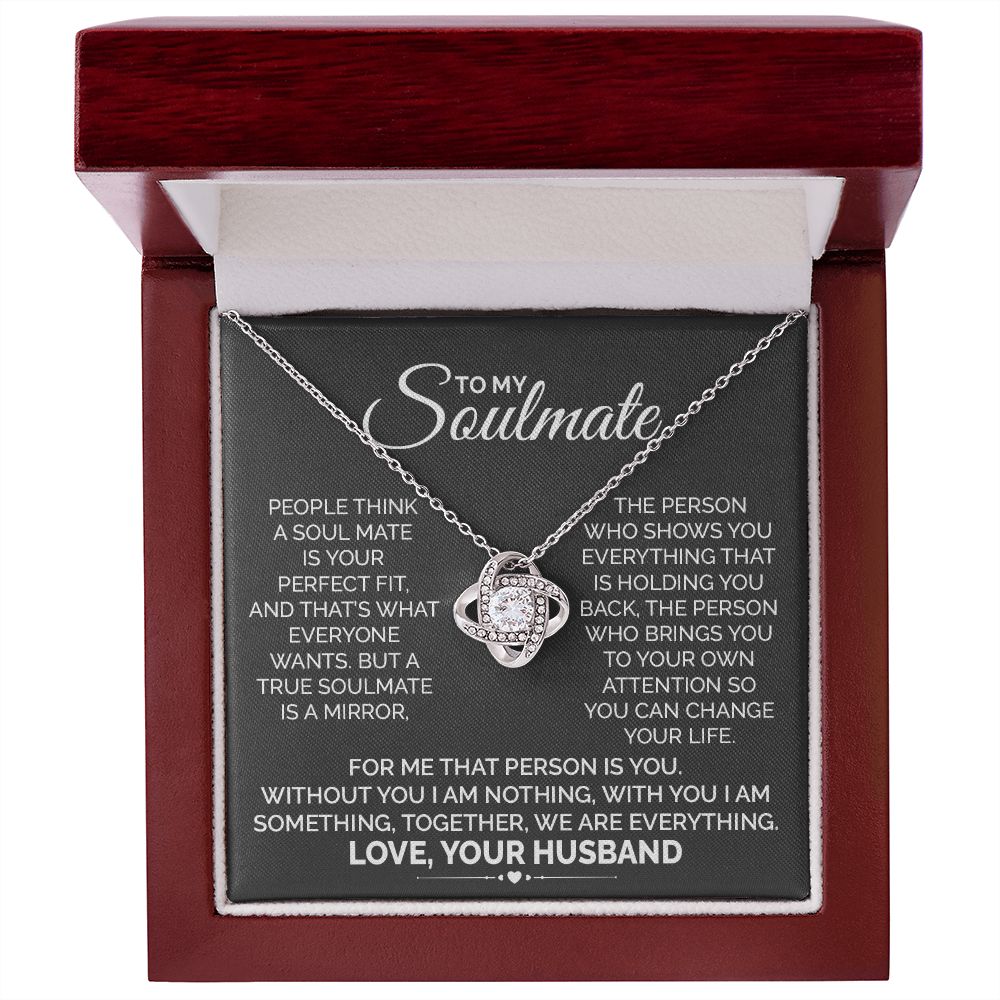 Soulmate Necklace Gift For Wife With Love Message Card