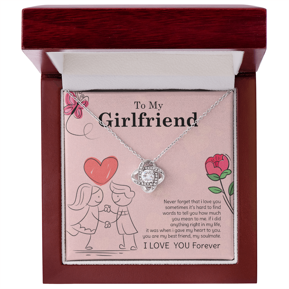 To My Girlfriend Necklace Gift – Cute Love Message