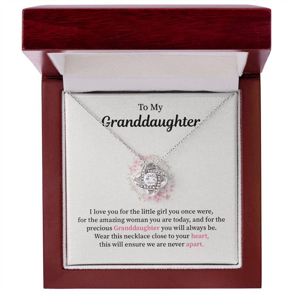 To My Granddaughter Wear This Necklace Close To Your Heart