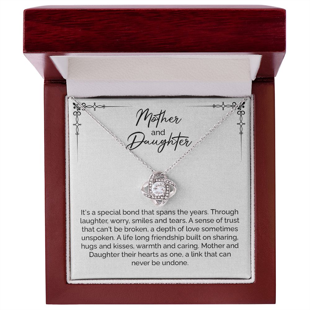 Mother Daughter Necklace Gift with Heartfelt Message