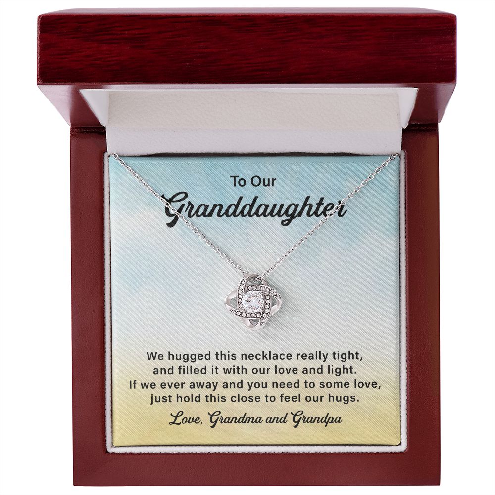 To Our Granddaughter, We Hugged This Necklace Really Tight