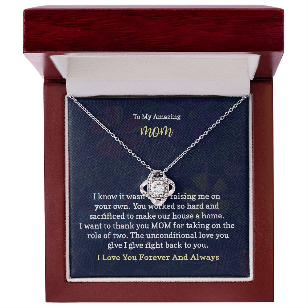 Single Mom Necklace Gift From Daughter and Son