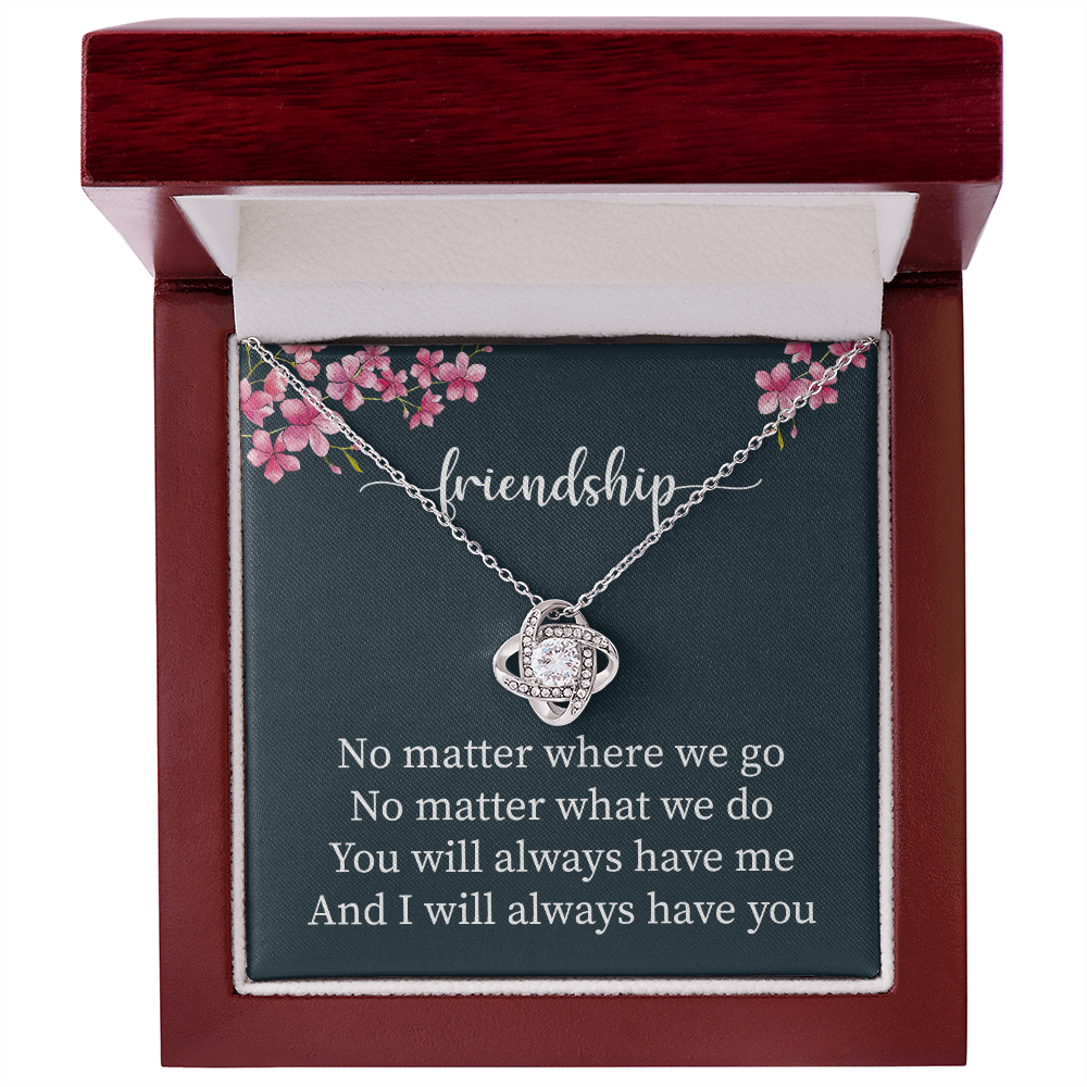 Best Friend Necklace Gift with Heartfelt Message