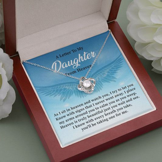 Daughter Necklace from Heaven Memorial Gift from Mom or Dad