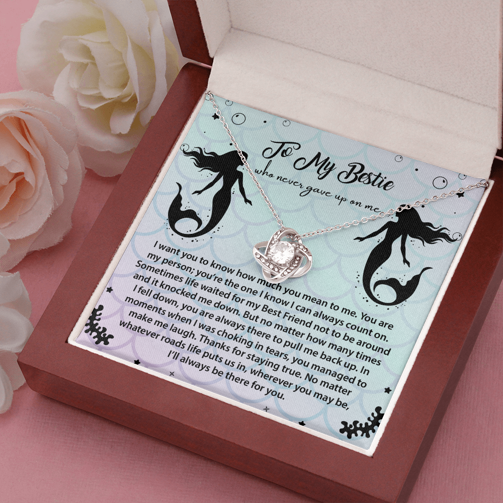 Best Friend Mermaid Necklace Gift with Long Message