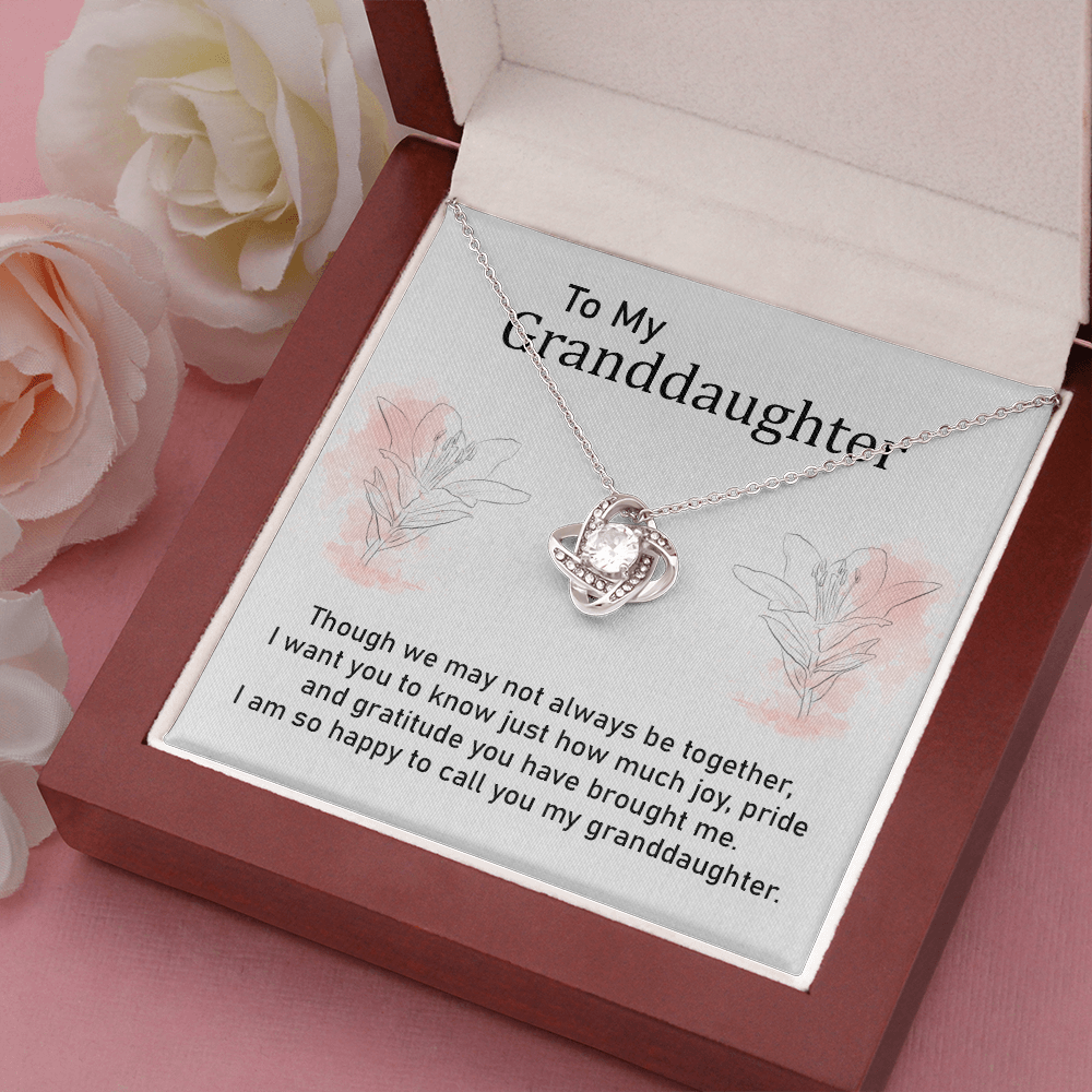 Granddaughter Necklace Gift with Loving Message Card
