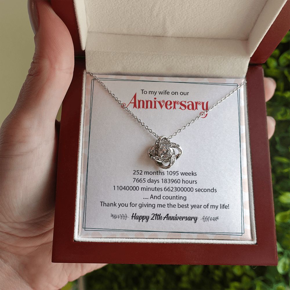 To My Wife On Our Happy 21th Anniversary Thank You For Give Me The Best Year Of My Life