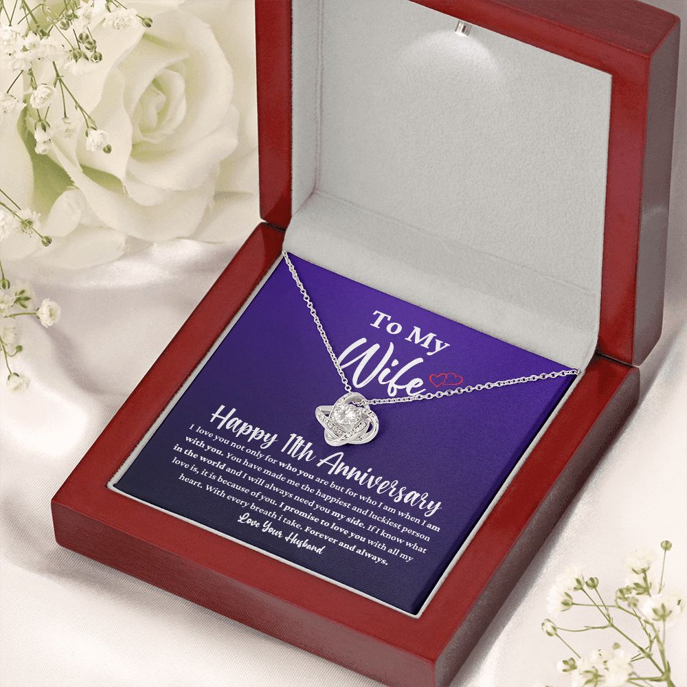 11th Anniversary Necklace Gift for Wife From Husband