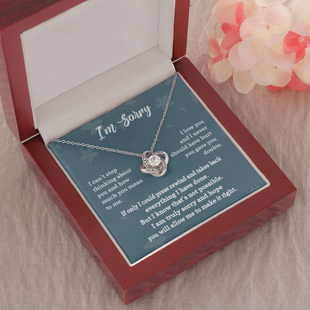Apology Necklace Gift with I’m Sorry Message Card