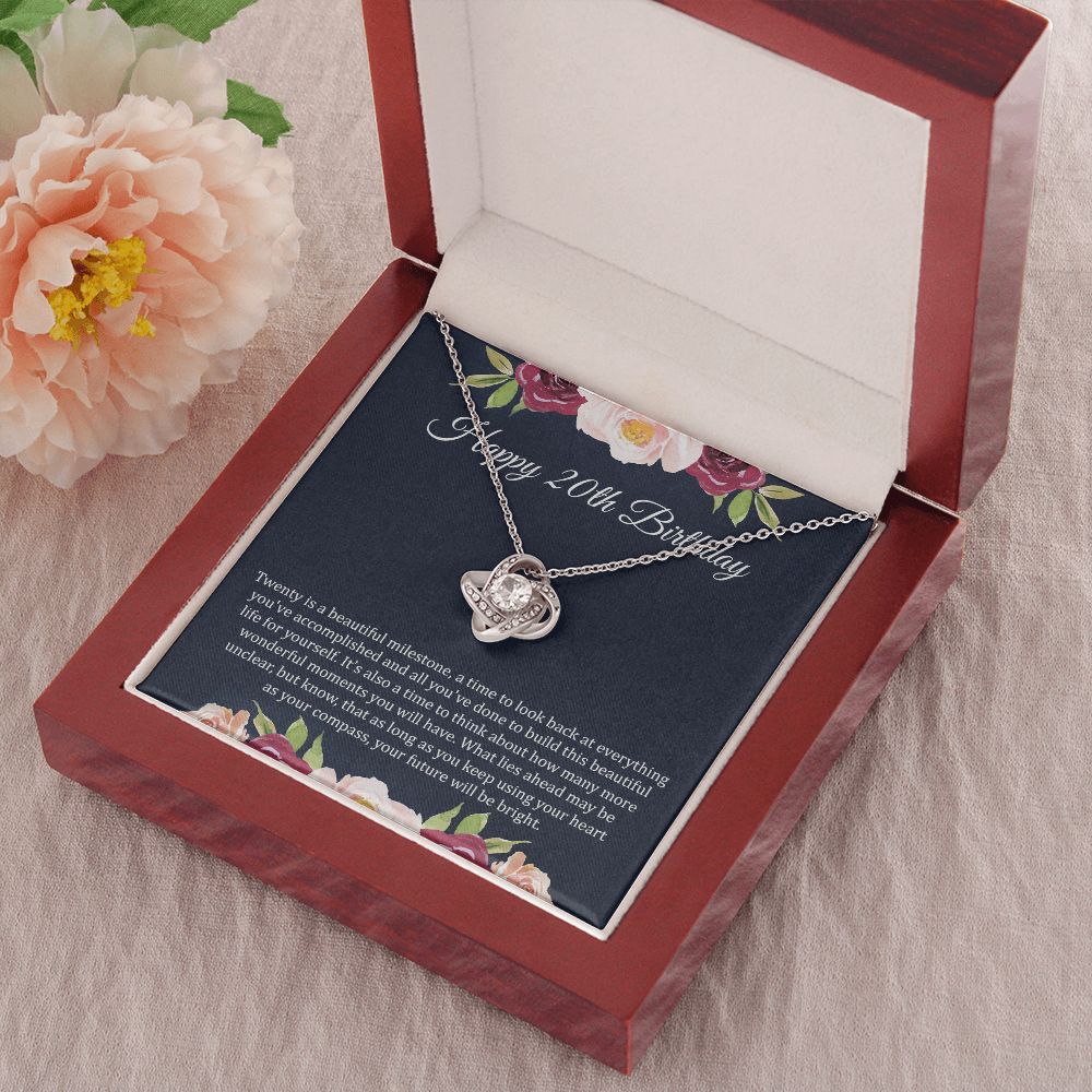 20th Birthday Gift for Her with Floral Message Card