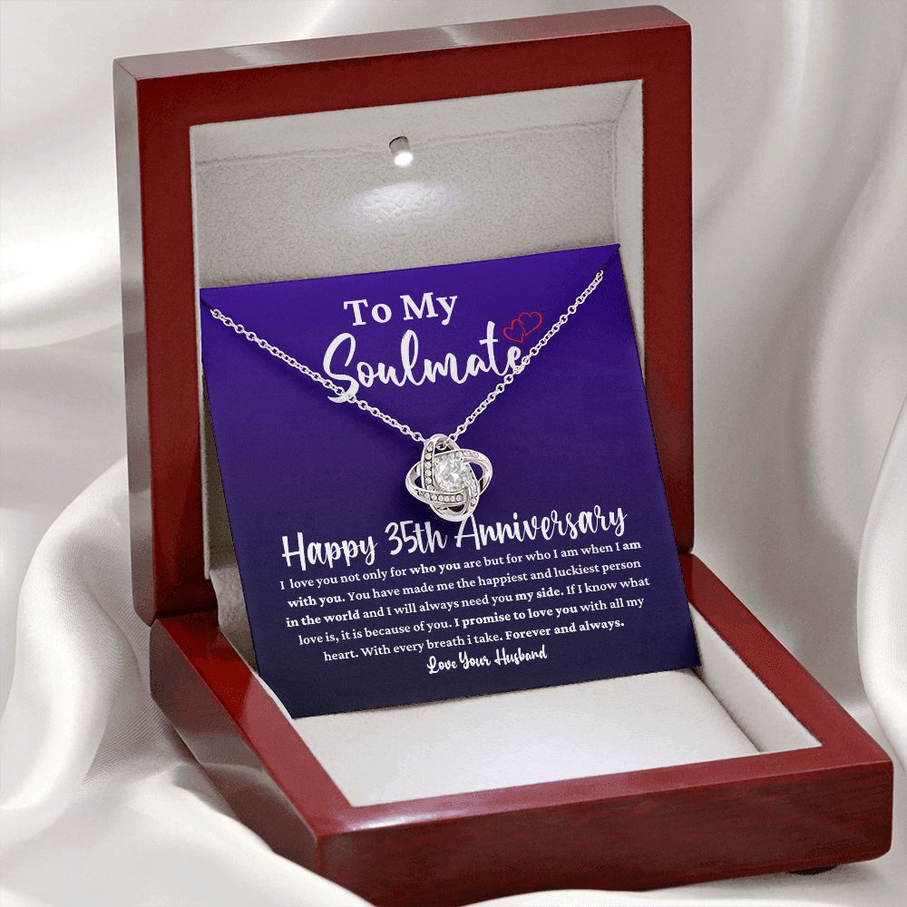 35 Year Anniversary Necklace for Soulmate