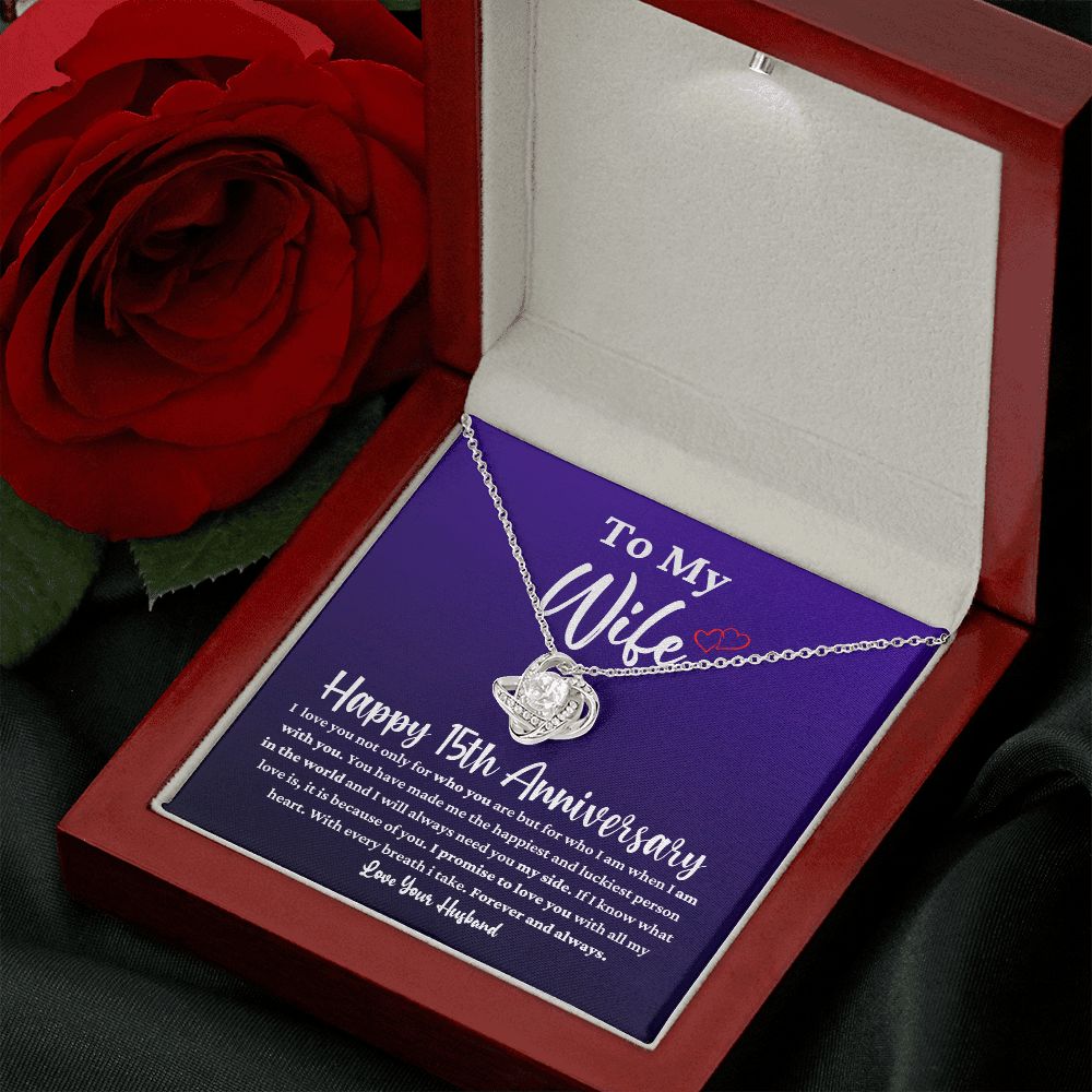 15th Anniversary Necklace Gift for Wife From Husband