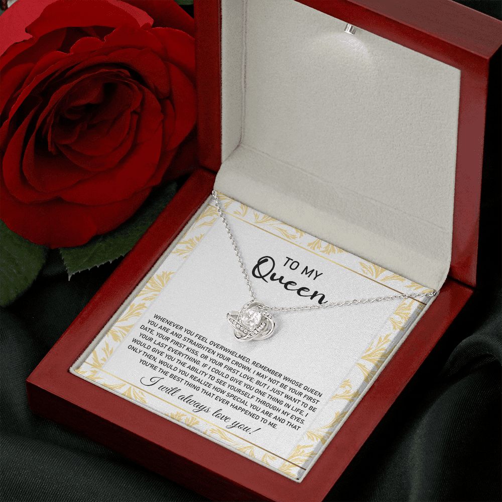 To My Queen Necklace Gift with Empowering Message