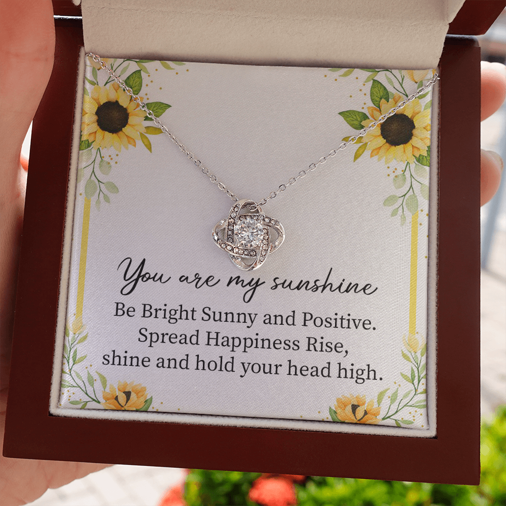 Sunshine Necklace Gift with Positive Message Card