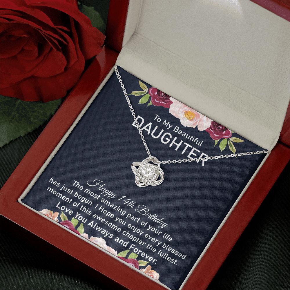 14th Birthday Gift Necklace for Daughter