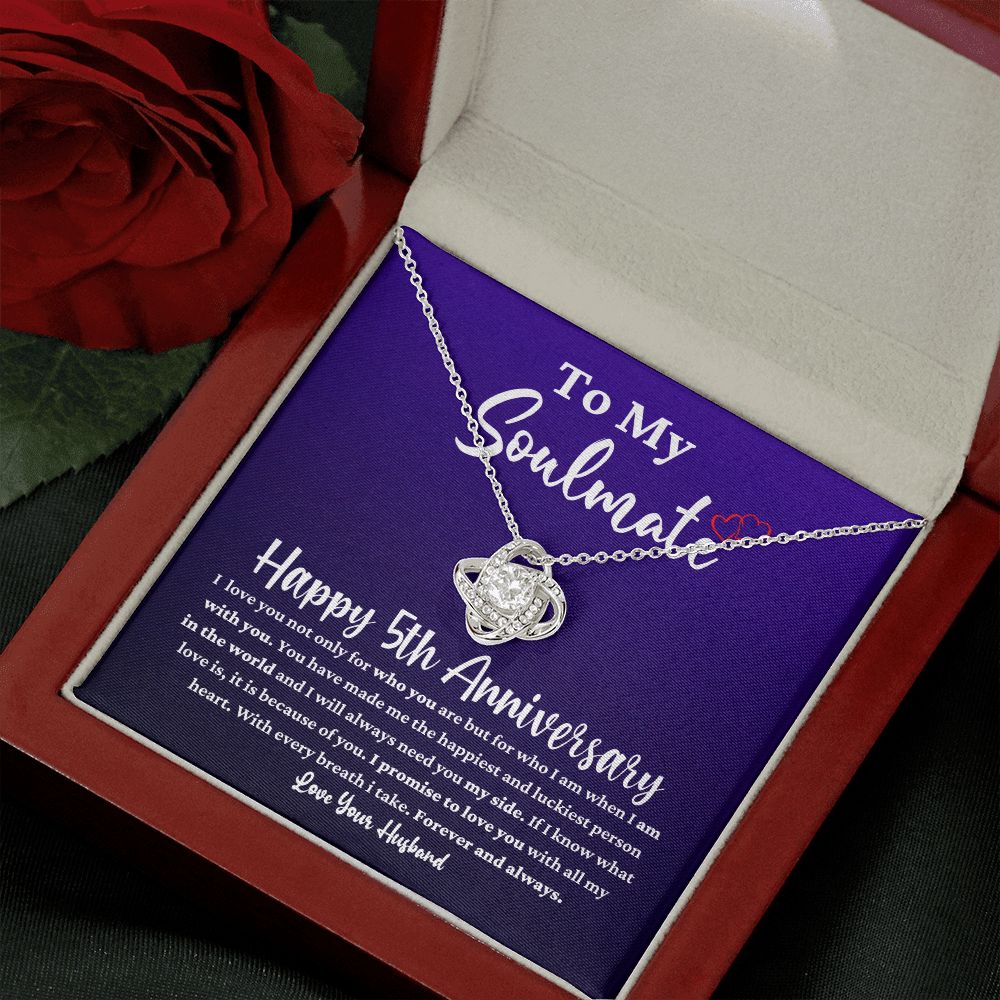 5th Anniversary Necklace for Soulmate From Husband