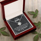 Wife Necklace Gift from Husband with Heartfelt Queen Message Card