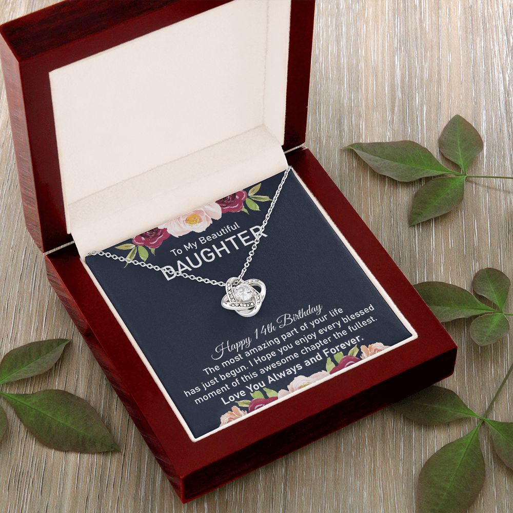 14th Birthday Gift Necklace for Daughter