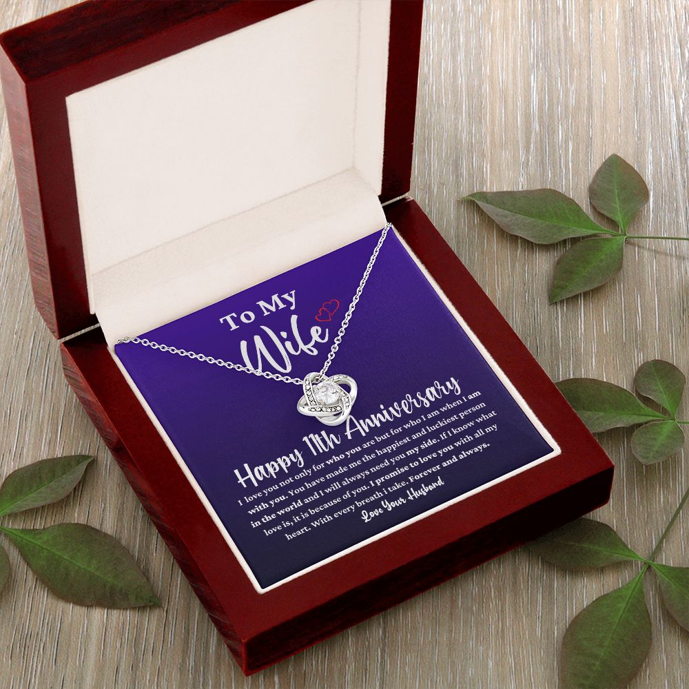 11th Anniversary Necklace Gift for Wife From Husband
