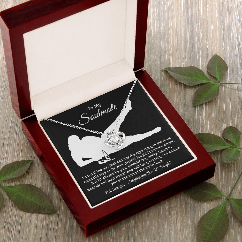 To My Soulmate From Husband Or Boyfriend - Gifts Your Wife or Girlfriend Love Knot Necklace