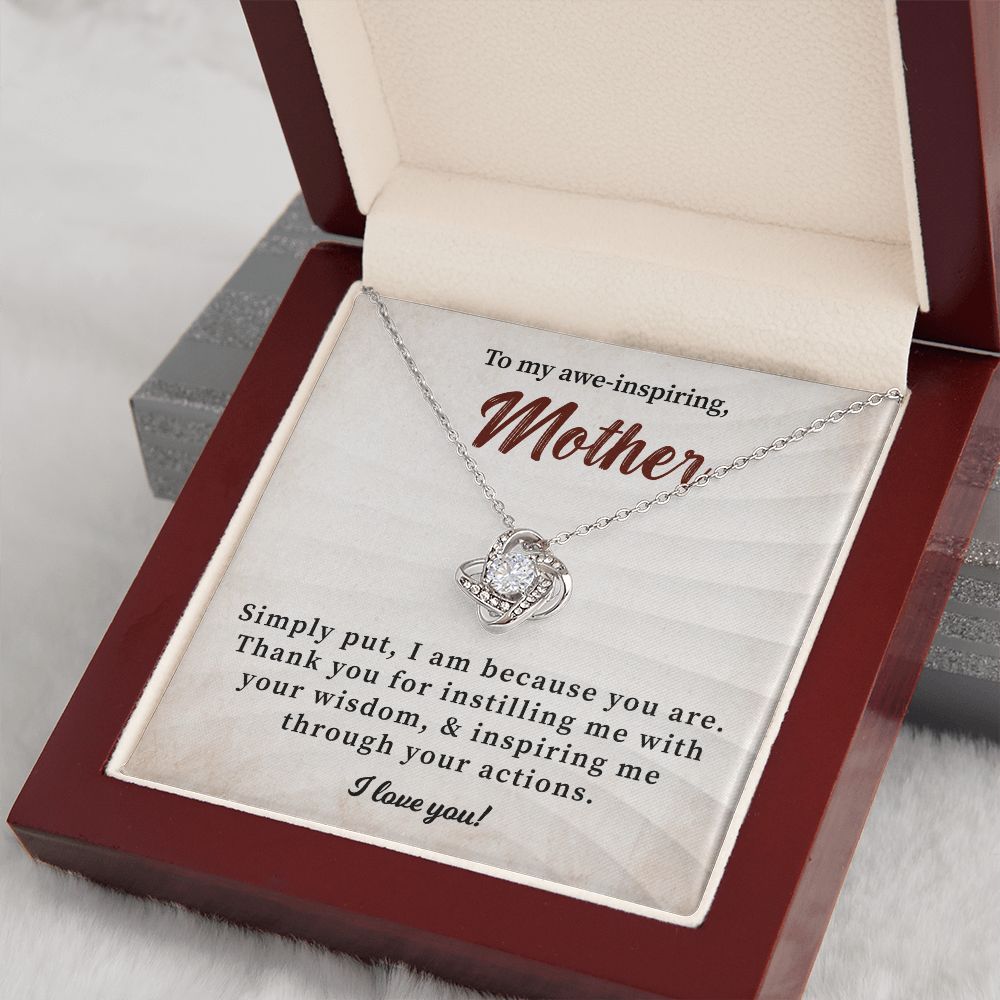 To My Awe-Inspiring mother Simply Put, I Am Because You Are. I Love You