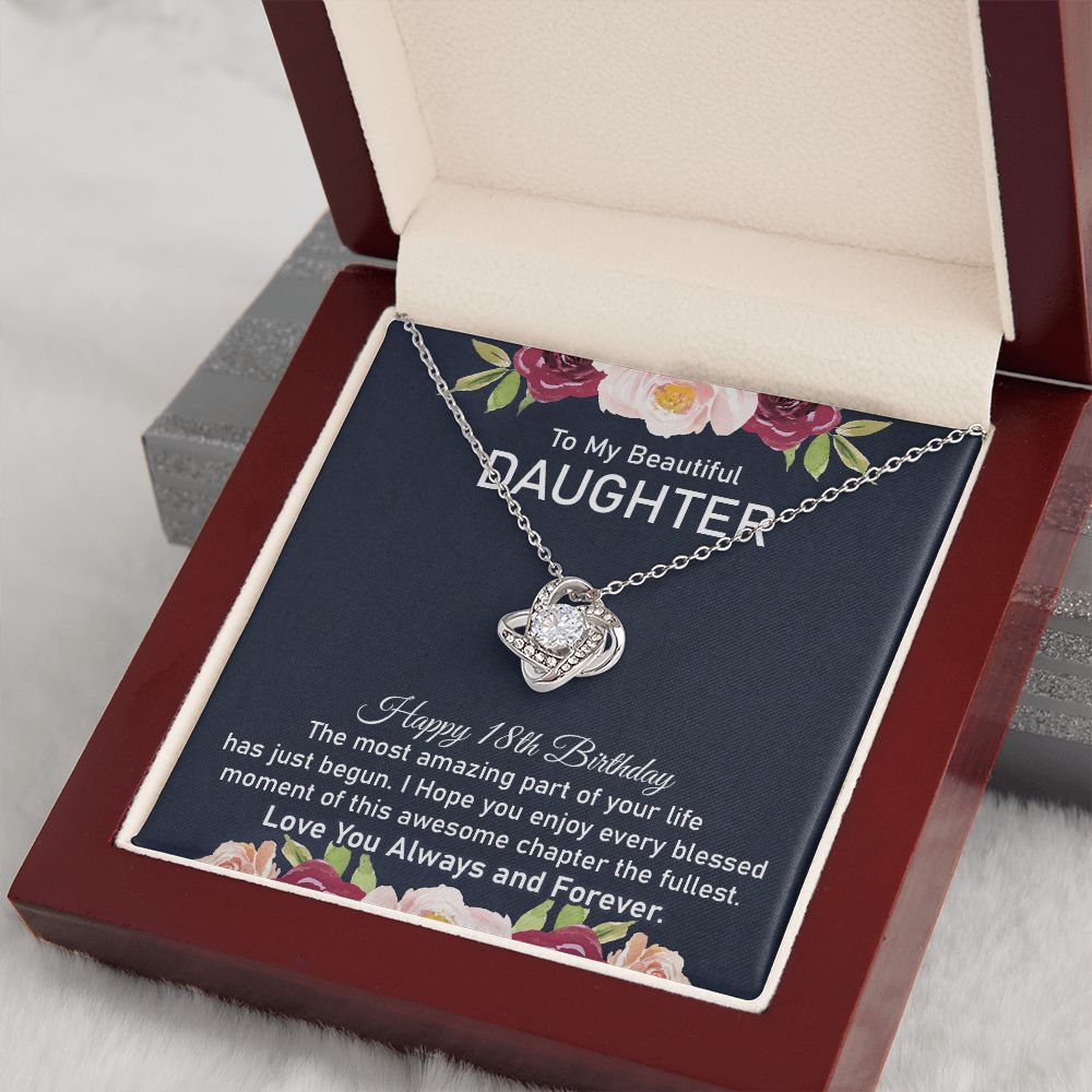 18th Birthday Necklace for Daughter Gift With Message Card