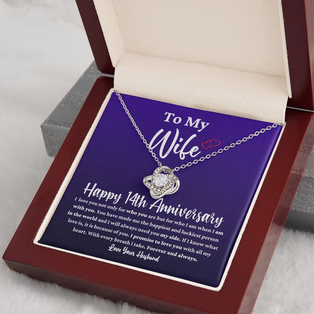 14th Anniversary Necklace Gift for Wife