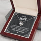 Wife Necklace Gift from Husband with Heartfelt Queen Message Card