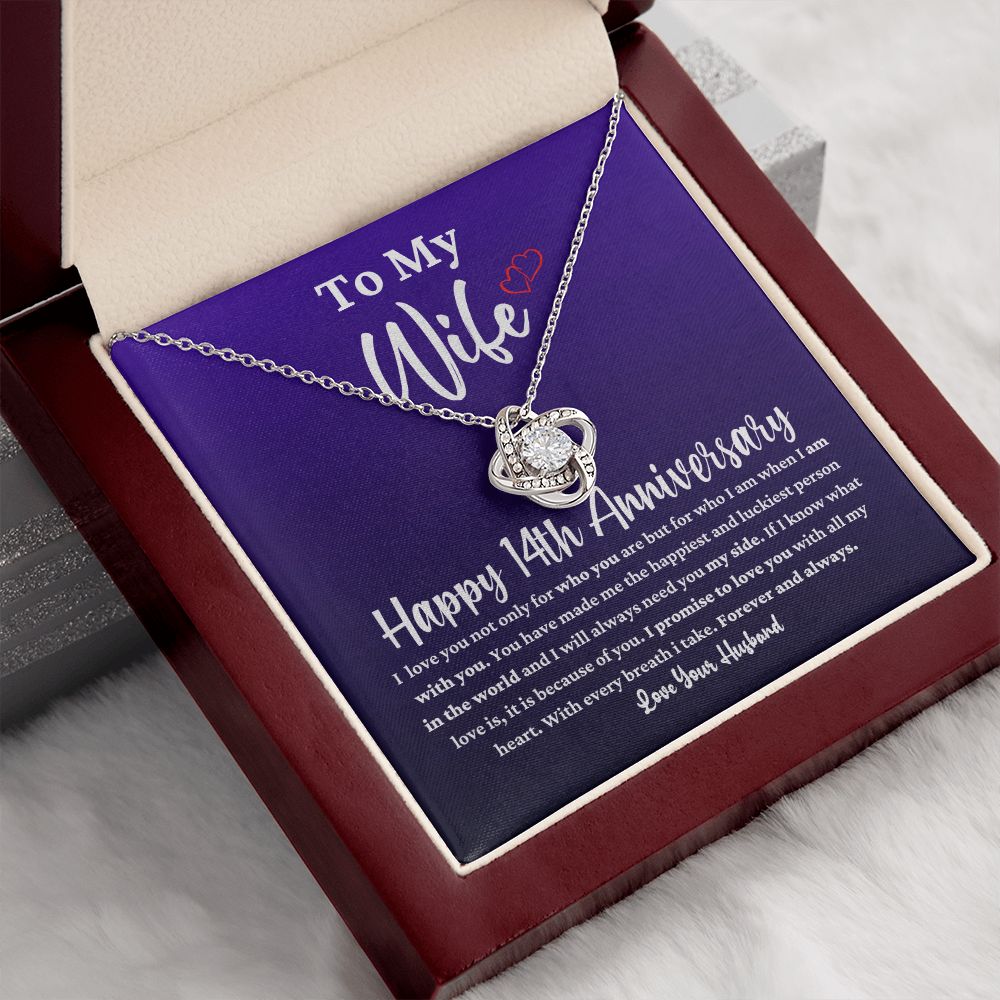 14th Anniversary Necklace Gift for Wife