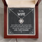 Wife Necklace Gift from Husband with Heartfelt Queen Message Card