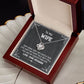 Wife Necklace Gift from Husband with Heartfelt Queen Message Card