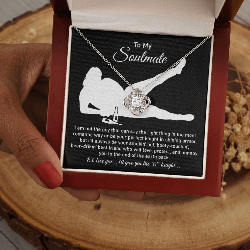 To My Soulmate From Husband Or Boyfriend - Gifts Your Wife or Girlfriend Love Knot Necklace