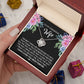 Wife Necklace Gift from Husband with Romantic Message Card